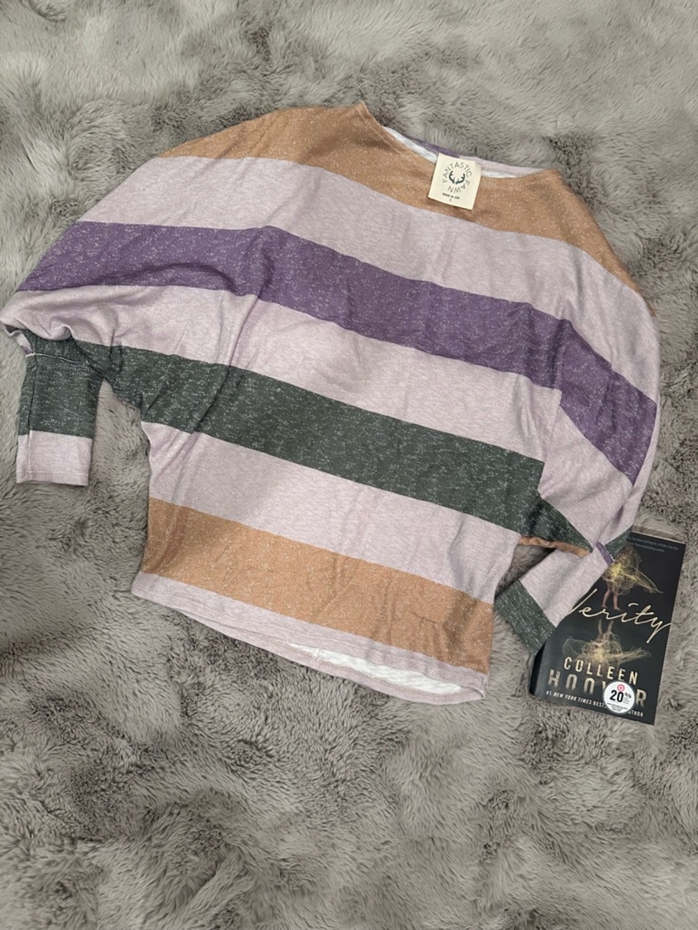Striped batwing tunic
